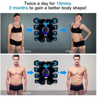 USB Rechargable Muscle Massager ABS Arm 3 in 1 Trainer Pad Wireless Smart Fitness Abdominal Training Electric Body