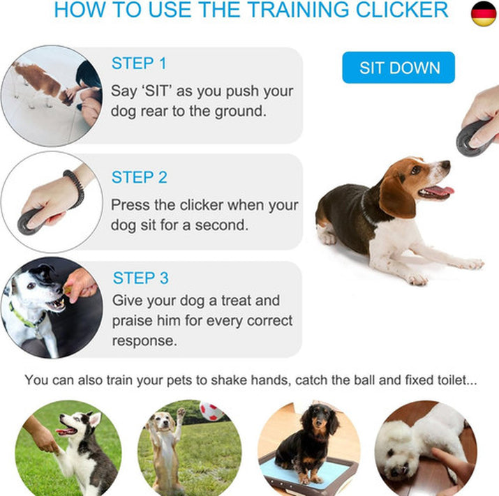 Diyife Hunde Clicker, 4 Stück Trainings-Clic